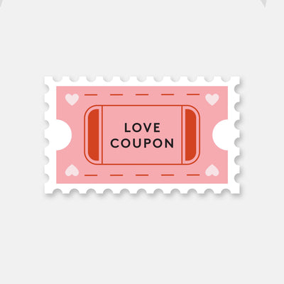 Love Coupon Vinyl Sticker Cards Spaghetti & Meatballs Paper Skyscraper Gift Shop Charlotte