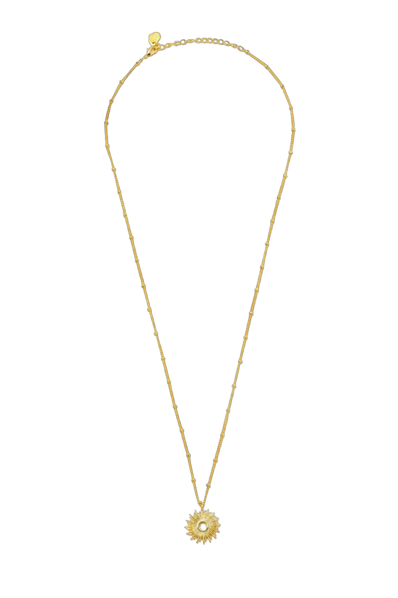 Full Sunburst Necklace - Gold Plated Jewelry Estella Bartlett Ltd  Paper Skyscraper Gift Shop Charlotte