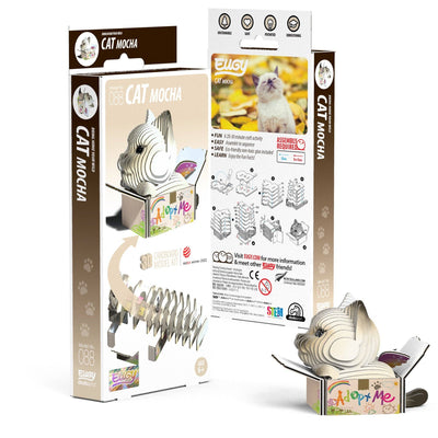 EUGY Cat - Mocha 3D Puzzle Puzzles Safari Ltd. Paper Skyscraper Gift Shop Charlotte