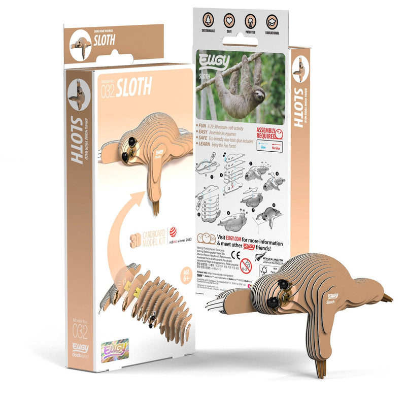 3D Puzzle | EUGY Sloth Puzzles Safari Ltd. Paper Skyscraper Gift Shop Charlotte