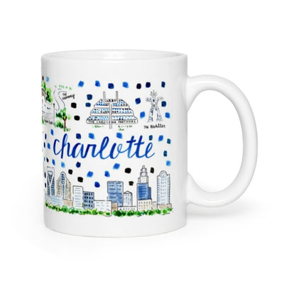 Evelyn Henson Charlotte Map Mug Mugs Evelyn Henson  Paper Skyscraper Gift Shop Charlotte