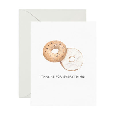 Everything Bagel | Thank You Card Cards Amy Zhang  Paper Skyscraper Gift Shop Charlotte