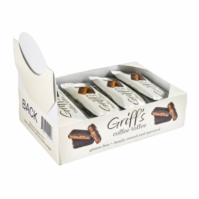 Griff's Coffee Toffee - 1oz Dark Chocolate Toffee Chapel Hill Toffee Paper Skyscraper Gift Shop Charlotte