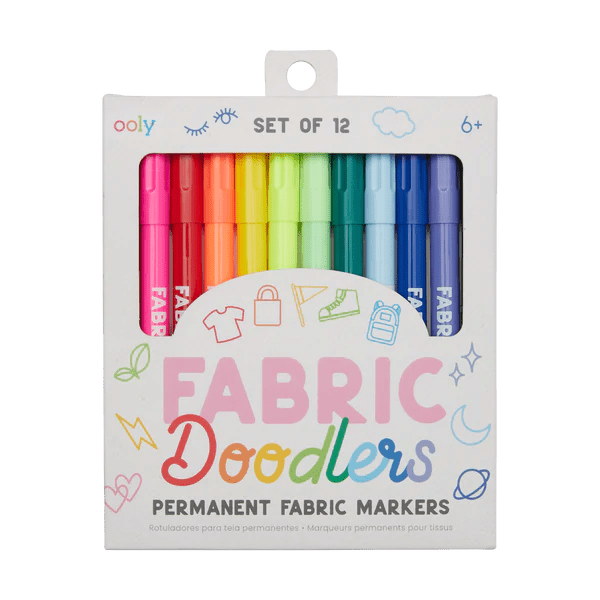 Fabric Doodlers Markers | Set of 12 Kids OOLY  Paper Skyscraper Gift Shop Charlotte