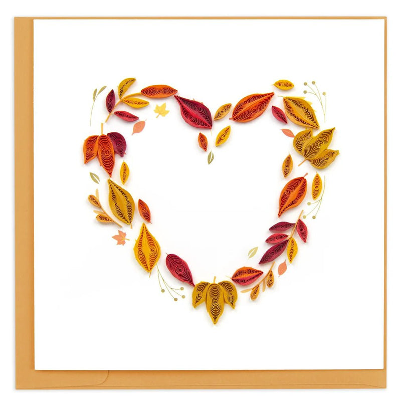 Fall Foliage Heart Greeting Card Cards Quilling Card  Paper Skyscraper Gift Shop Charlotte