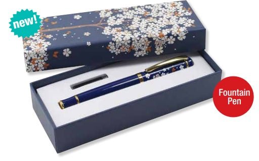 Falling Blossoms Fountain Pen Stationery Peter Pauper Press, Inc.  Paper Skyscraper Gift Shop Charlotte