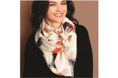 Falling Feathers Scarf Asst 2 Colors Scarves Two&