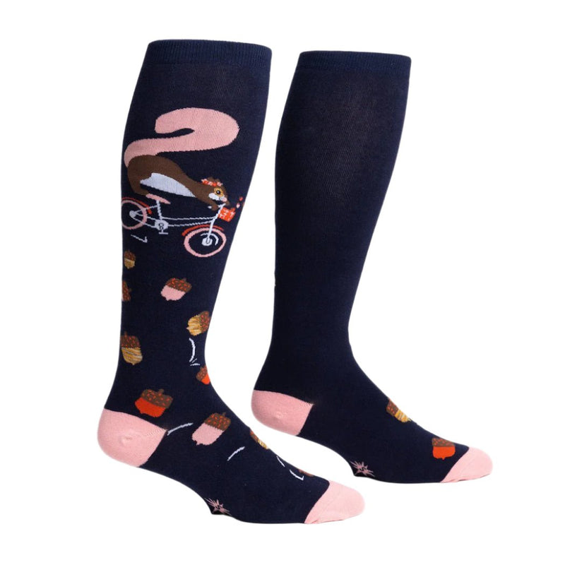 Feeling Squirrelly Stretch-It Knee High Socks Socks Sock It to Me  Paper Skyscraper Gift Shop Charlotte