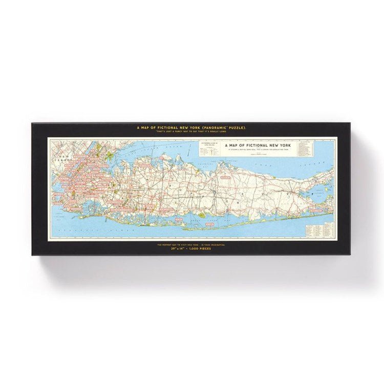 Fictional NYC Map | 1000 piece Jigsaw Puzzle Gift Chronicle  Paper Skyscraper Gift Shop Charlotte