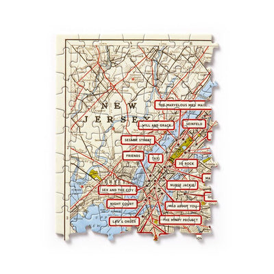 Fictional NYC Map | 1000 piece Jigsaw Puzzle Gift Chronicle  Paper Skyscraper Gift Shop Charlotte