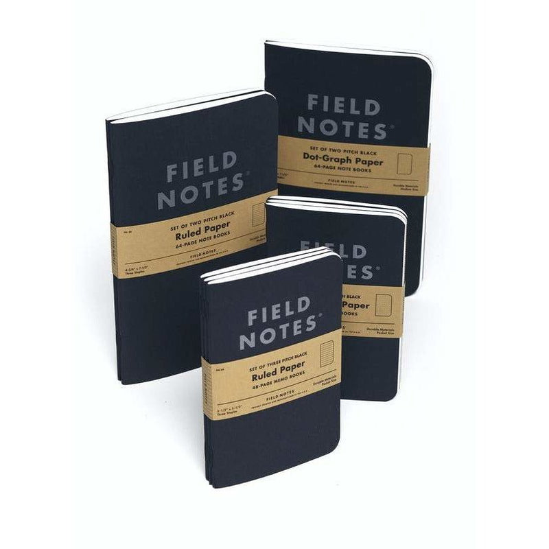 Field Notes | 2 Pack | Large Dot Graph | Pitch Black Notebooks Field Notes Brand  Paper Skyscraper Gift Shop Charlotte