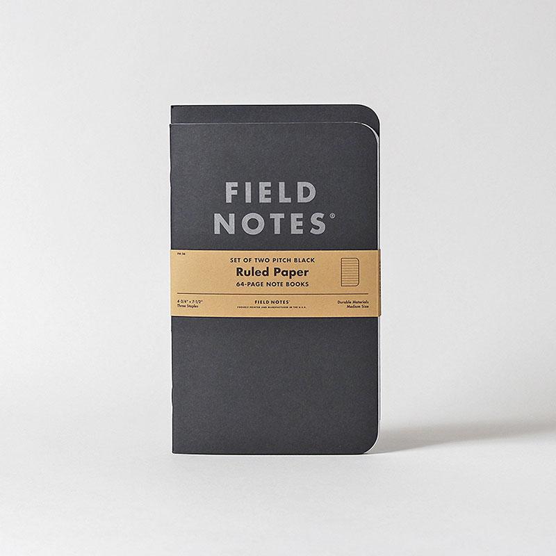 Field Notes | Large Ruled | 2-Pack | Black Notebooks Field Notes Brand  Paper Skyscraper Gift Shop Charlotte