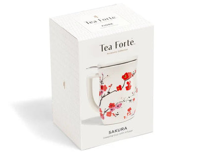 Fiore Steeping Cup with Infuser Sakura Tea Tea Forte  Paper Skyscraper Gift Shop Charlotte