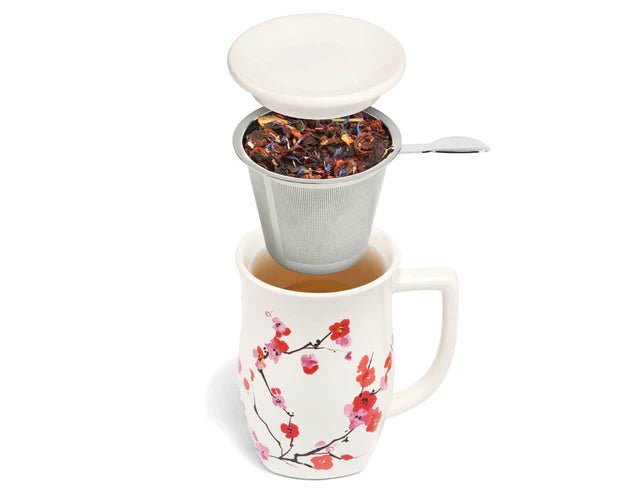 Fiore Steeping Cup with Infuser Sakura Tea Tea Forte  Paper Skyscraper Gift Shop Charlotte