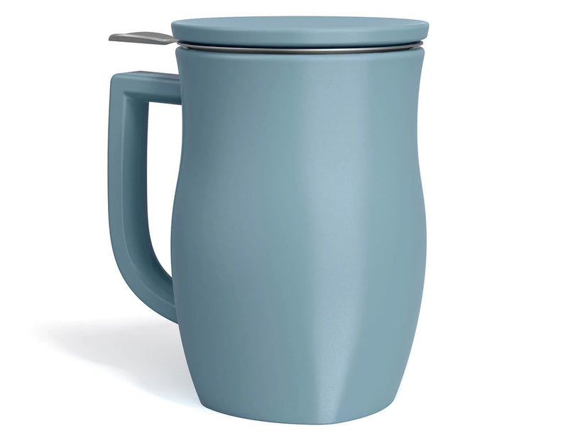 Fiore Steeping Cup with Infuser Stone Blue Tea Tea Forte  Paper Skyscraper Gift Shop Charlotte