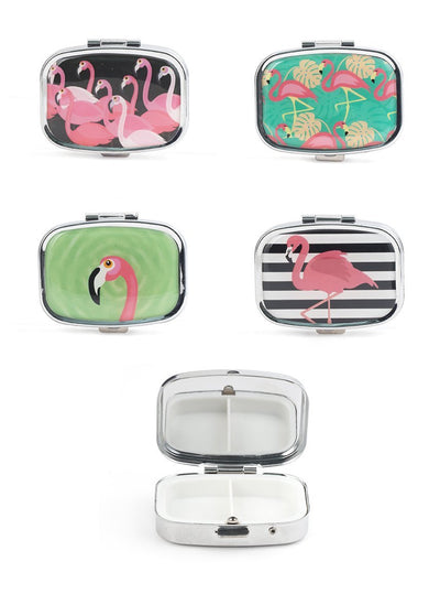 Flamingo Pill Box | Assorted  Kikkerland  Paper Skyscraper Gift Shop Charlotte