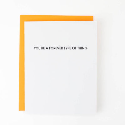 Forever Type of Thing - Love Letterpress Card Cards Chez Gagné  Paper Skyscraper Gift Shop Charlotte