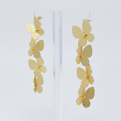 Four Butterflies Drop Down Earrings Earrings Ellison+Young  Paper Skyscraper Gift Shop Charlotte