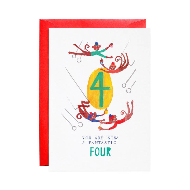 Four Mischievous Monkeys - Greeting Card Cards Mr. Boddington&