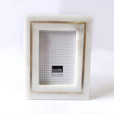 Frame Marble Brass Inlay 5x7 Frame BIDK Home  Paper Skyscraper Gift Shop Charlotte