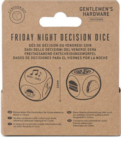 Friday Night Decision Dice Adult Games Gentlemen's Hardware  Paper Skyscraper Gift Shop Charlotte