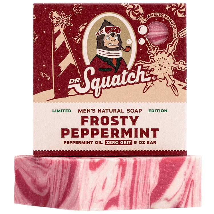 Frosty Peppermint Bar Soap Soap Dr Squatch  Paper Skyscraper Gift Shop Charlotte