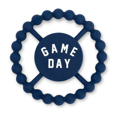 Game Day Happy Teether: Blue  Bella Tunno  Paper Skyscraper Gift Shop Charlotte