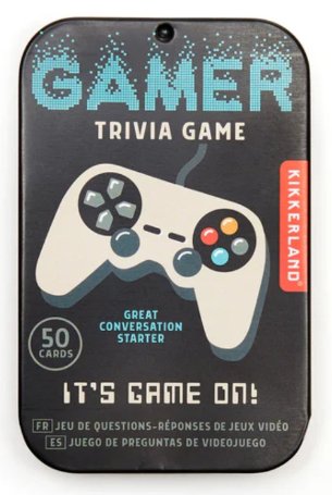 Gamer Trivia Tin Toys Kikkerland  Paper Skyscraper Gift Shop Charlotte