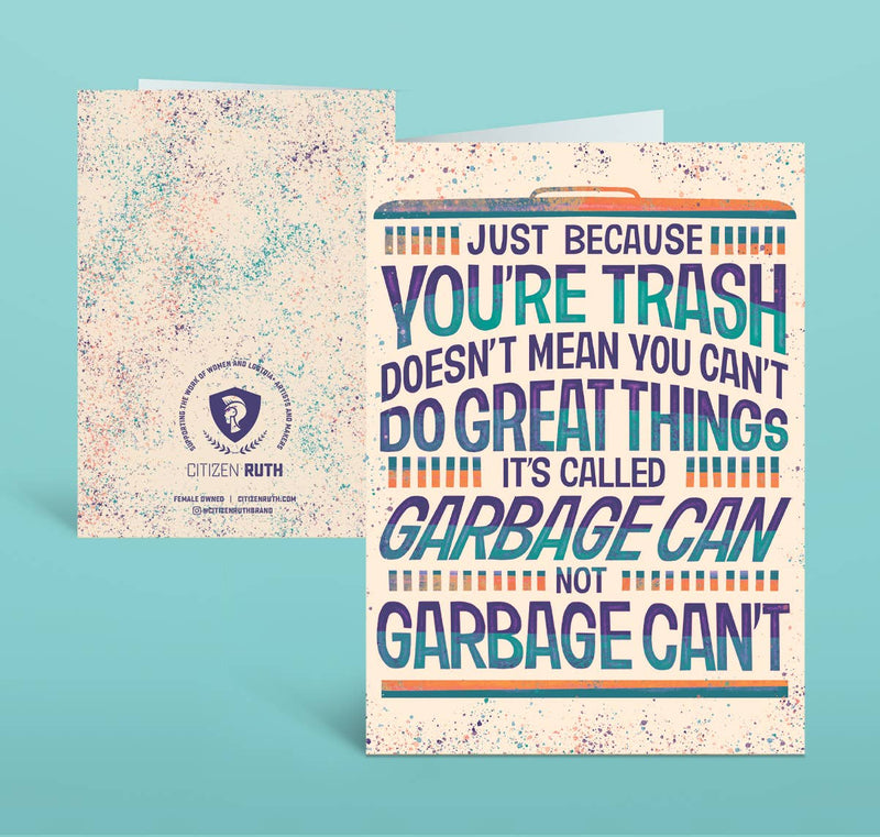 Garbage CAN card Cards Citizen Ruth  Paper Skyscraper Gift Shop Charlotte