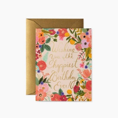 Garden Party Birthday Card Cards Rifle Paper Co  Paper Skyscraper Gift Shop Charlotte