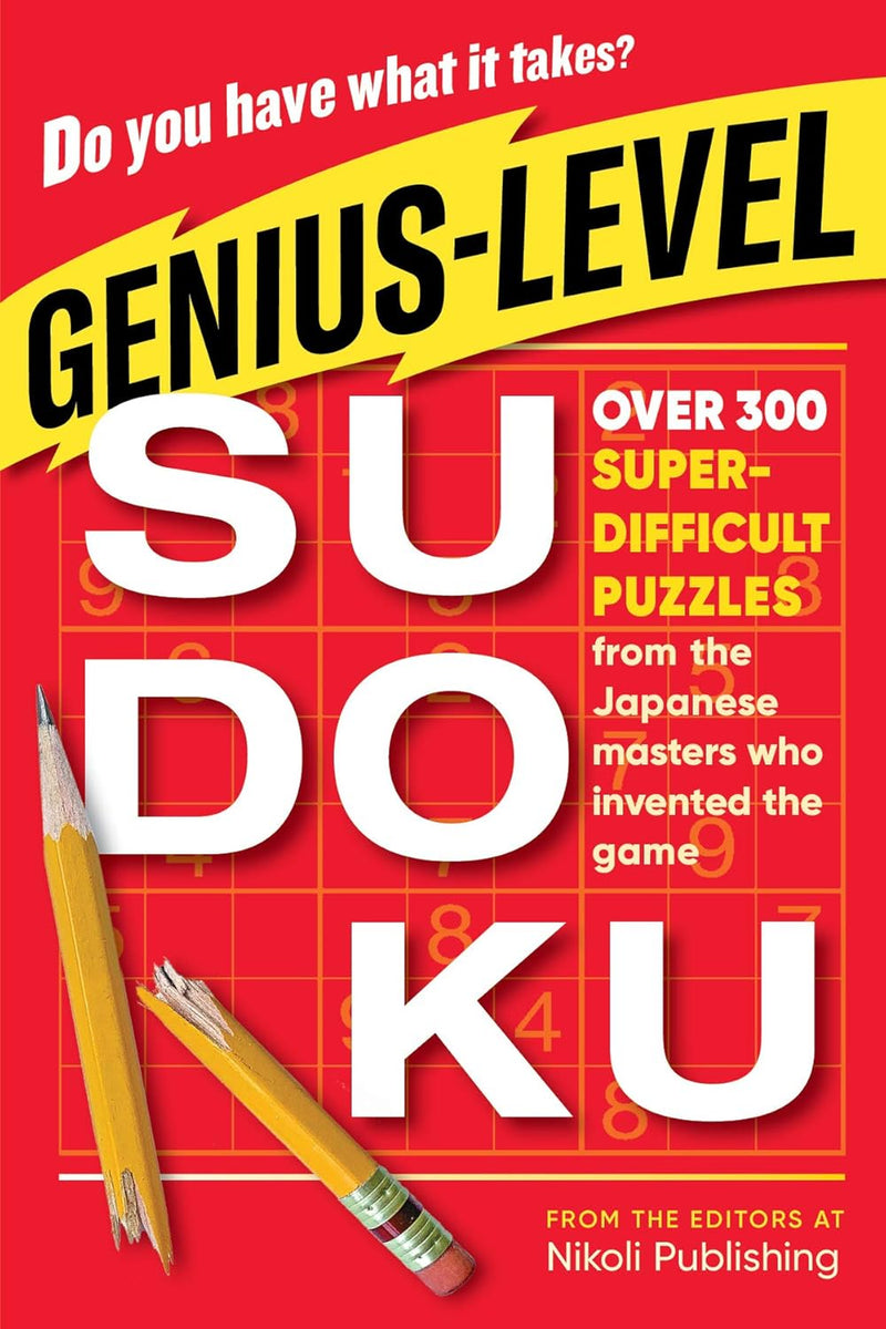 Genius-Level Sudoku: Over 300 Super-Difficult Puzzles from the Japanese Masters Who Invented the Game BOOK Hachette  Paper Skyscraper Gift Shop Charlotte