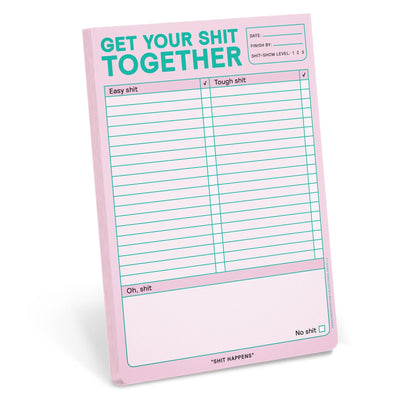 Get Your Shit Together Pad Notepads Knock Knock  Paper Skyscraper Gift Shop Charlotte