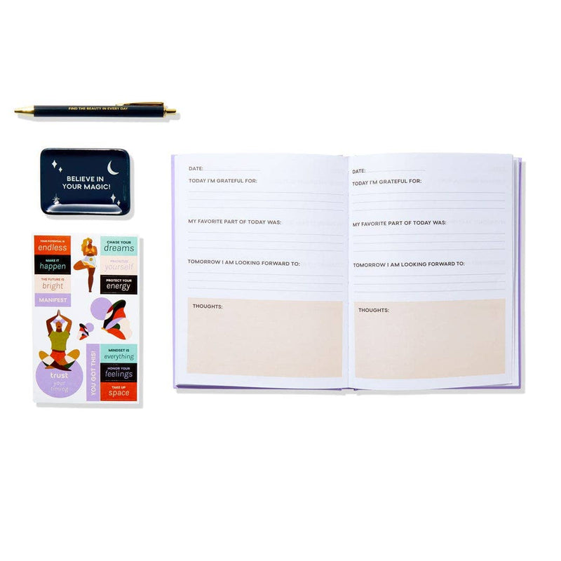 Gift Set To Be More Mindful - Gratitude Journal Set Journals Be Rooted  Paper Skyscraper Gift Shop Charlotte