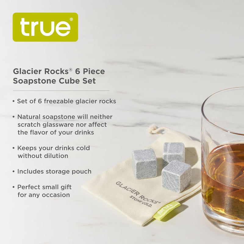 Glacier Rocks: Soapstone Drink Cubes | Set of 6 GIFT True Fabrications  Paper Skyscraper Gift Shop Charlotte