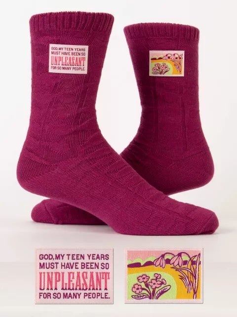 God, My Teen Years Socks Socks Blue Q  Paper Skyscraper Gift Shop Charlotte