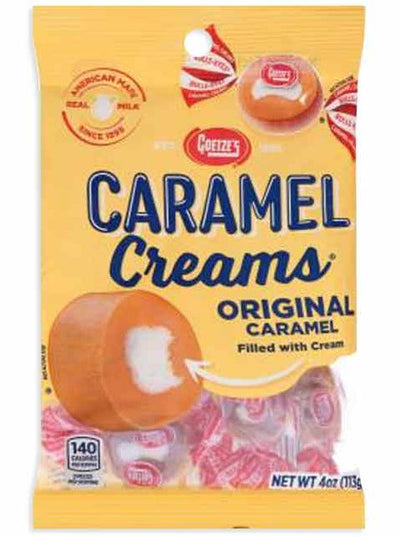 Goetze Caramel Creams Peg 4oz Bag Food - Chocolates & Candy Grandpa Joe's  Paper Skyscraper Gift Shop Charlotte