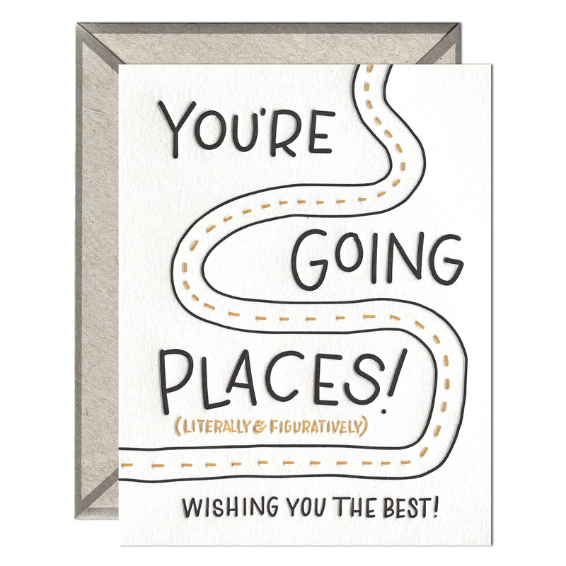 Going Places | Goodbye + Graduation Card Cards INK MEETS PAPER  Paper Skyscraper Gift Shop Charlotte