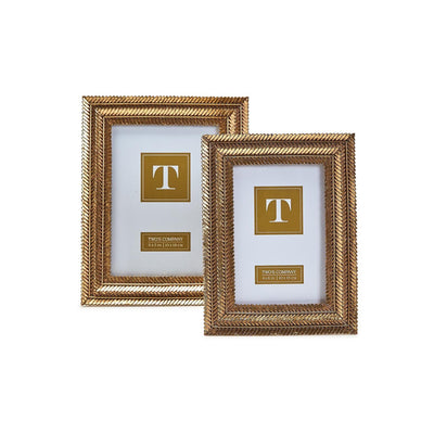 Gold Fern 5x7 Frame Home Decor Two's Company  Paper Skyscraper Gift Shop Charlotte