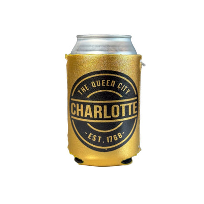 Gold Koozie Charlotte Barware Anna Gelbach  Paper Skyscraper Gift Shop Charlotte