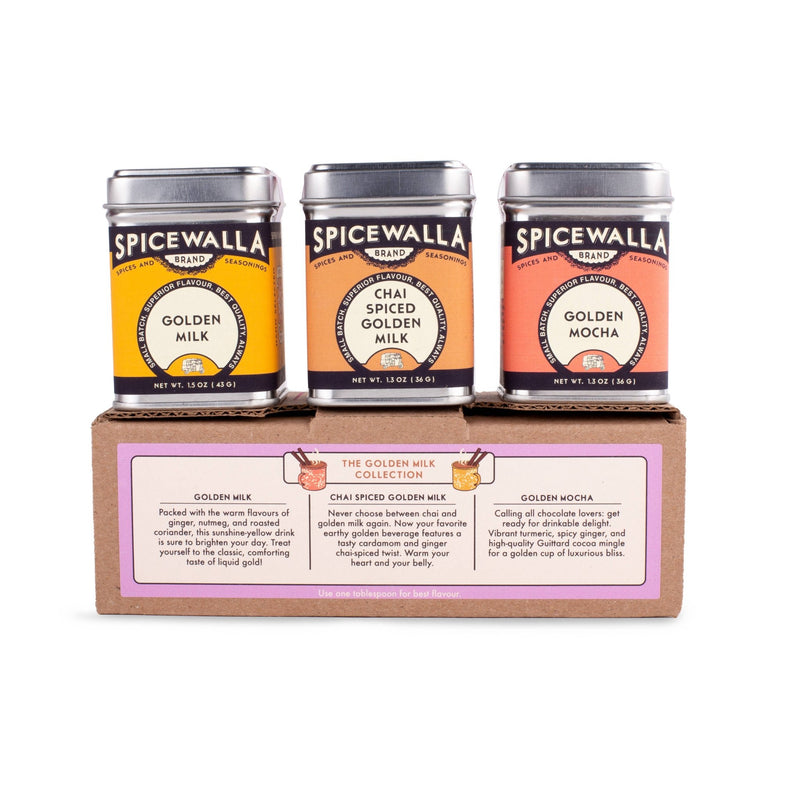 Golden Milk Gift Collection 3 Pack  Spicewalla  Paper Skyscraper Gift Shop Charlotte