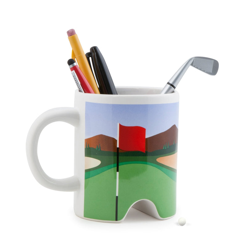 Golf Mug w Putter & Ball Mugs Kikkerland  Paper Skyscraper Gift Shop Charlotte