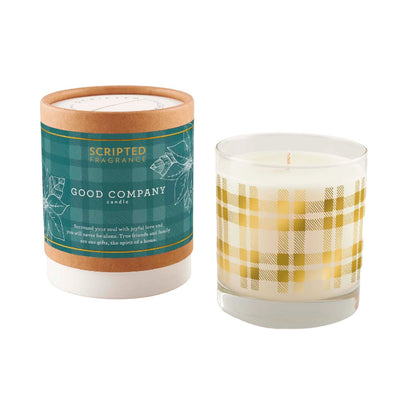 Good Company Soy Candle Holiday Scripted Fragrance  Paper Skyscraper Gift Shop Charlotte