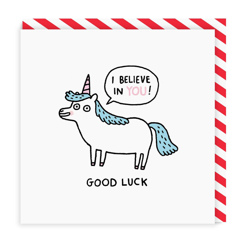 Good Luck Unicorn Greeting Card  Ohh Deer  Paper Skyscraper Gift Shop Charlotte