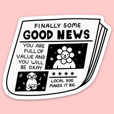 Good News Sticker  Tender Ghost  Paper Skyscraper Gift Shop Charlotte