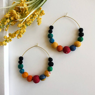 Graduated Galaxy Hoops | World Finds Jewelry WorldFinds Paper Skyscraper Gift Shop Charlotte