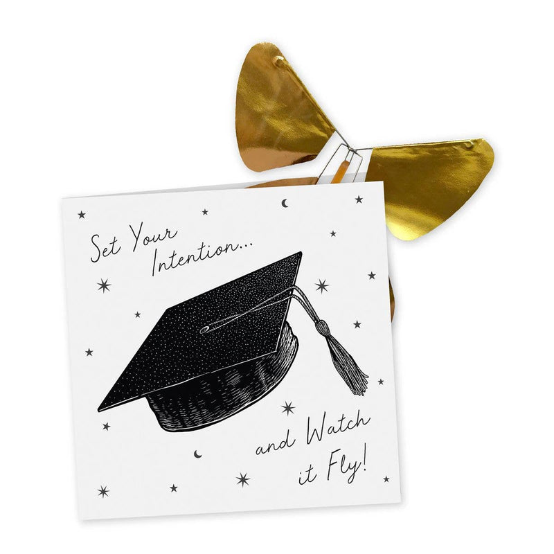 Graduation Day Card w/ Magic Butterfly Cards TOPS Malibu  Paper Skyscraper Gift Shop Charlotte