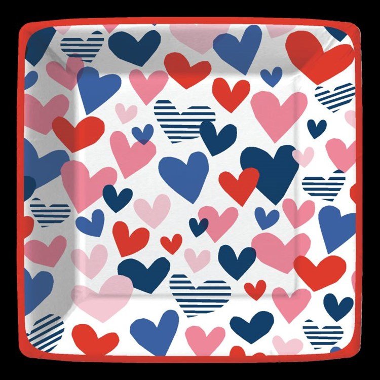 Graphic Love Plate-Dinner | Square GIFT Design Design  Paper Skyscraper Gift Shop Charlotte