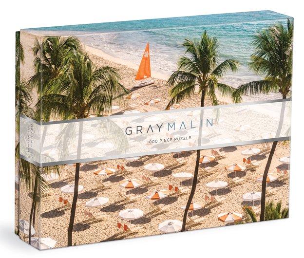 Gray Malin the Beach Club 1000 Piece Puzzle BOOK Chronicle  Paper Skyscraper Gift Shop Charlotte