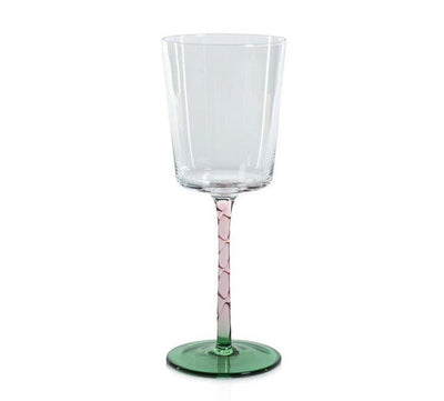 Green + Pink | Vicenza White Wine Glass Drinkware Zodax  Paper Skyscraper Gift Shop Charlotte