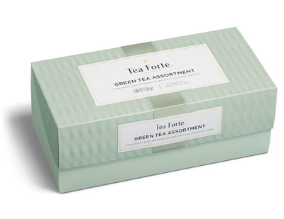 Green Tea Assortment Presentation Box  Tea Forte  Paper Skyscraper Gift Shop Charlotte